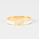 hermes gold, white bracelet