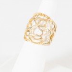 gold flower cocktail ring