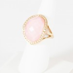 pink and gold cocktail ring diamond