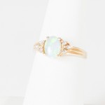 opal white gold ring
