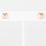 gold pyramid stud earring