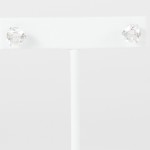 diamond stud earring silver gold