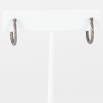 small pewter silver hoop earring