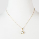 gold pendant necklace blue