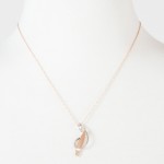 rose gold star trek pendant necklace