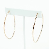 rose gold hammered hoop earrings