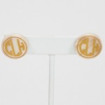 gold studs, cream studs, white stud earring
