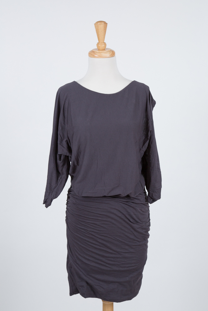 velvet cutout rushed dress, arm holes, purple eggplant, purply grey