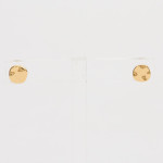 gold circle stud, gold earrings