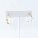 gold chain hoop earrings