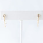 diamond gold chain earrings