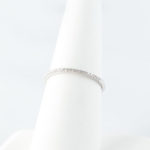 silver diamond band ring