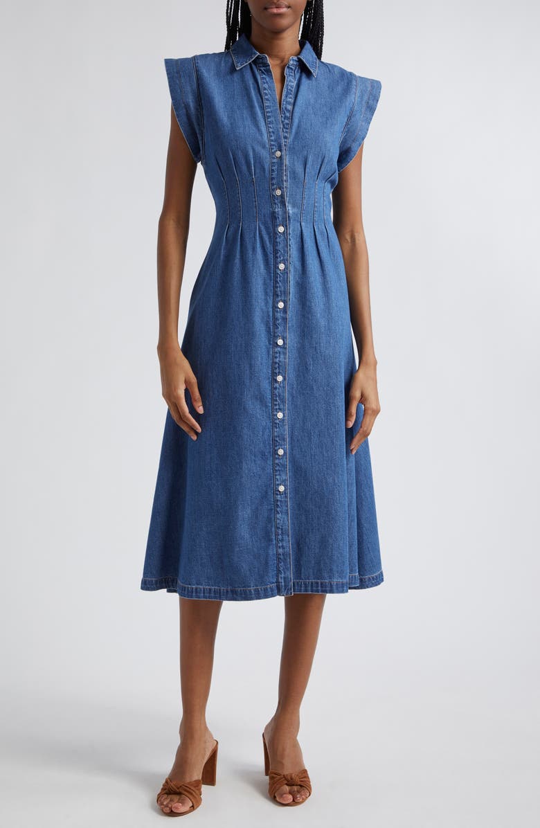 veronica beard blue denim dress