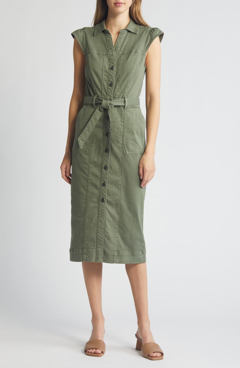 paige green denim dress