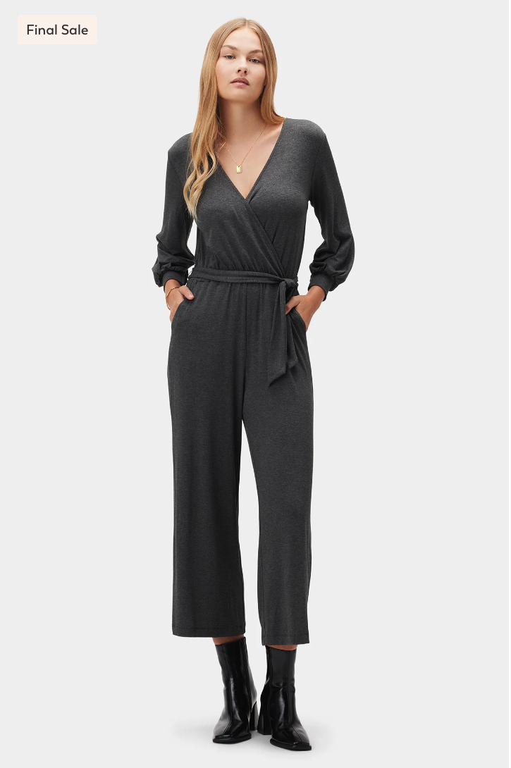 amour vert grey jumpsuit