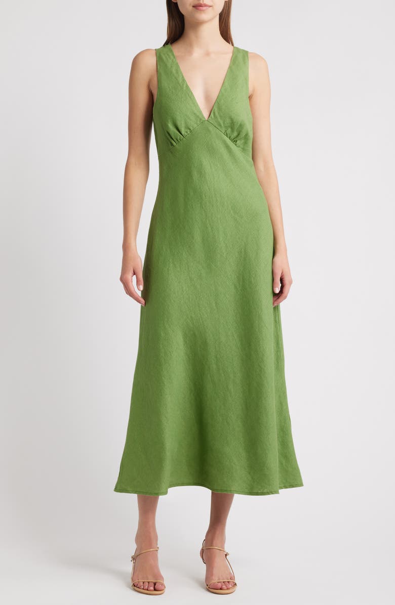 green sleeveless dress