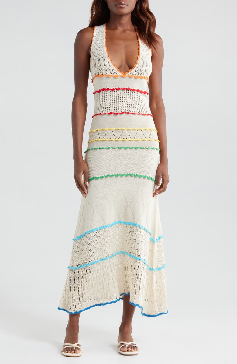 stripe oatmeal dress