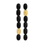 black gold earrings
