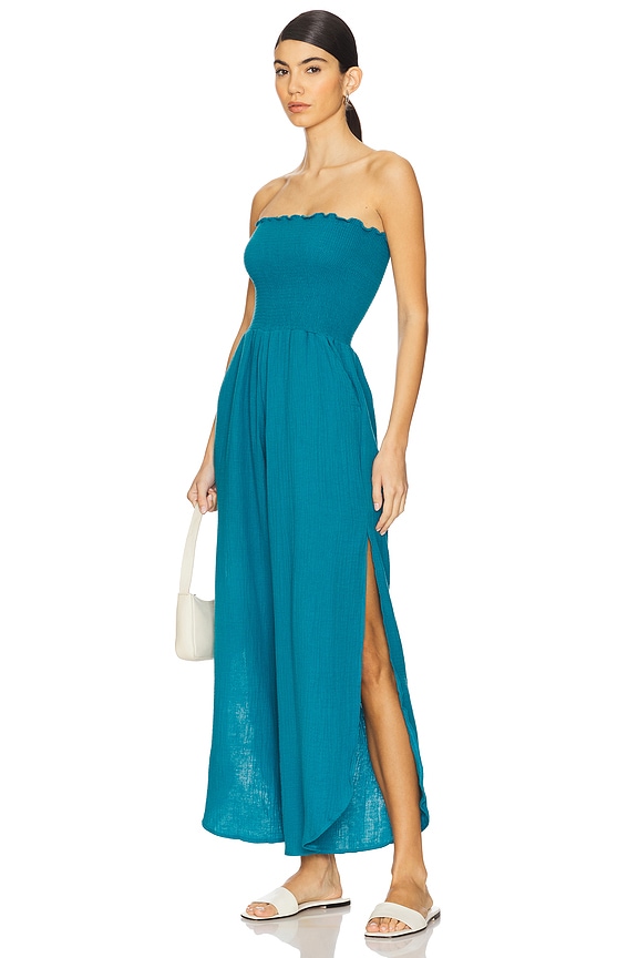 pexoto blue strapless jump suit